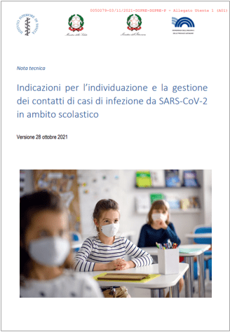 Trasmissione della nota tecnica relativa a Indicazione per l’individuazione e la gestione dei contatti di infezione da SARS-CoV-2 in ambito scolastico, come da nota congiunta MIUR e MdS
