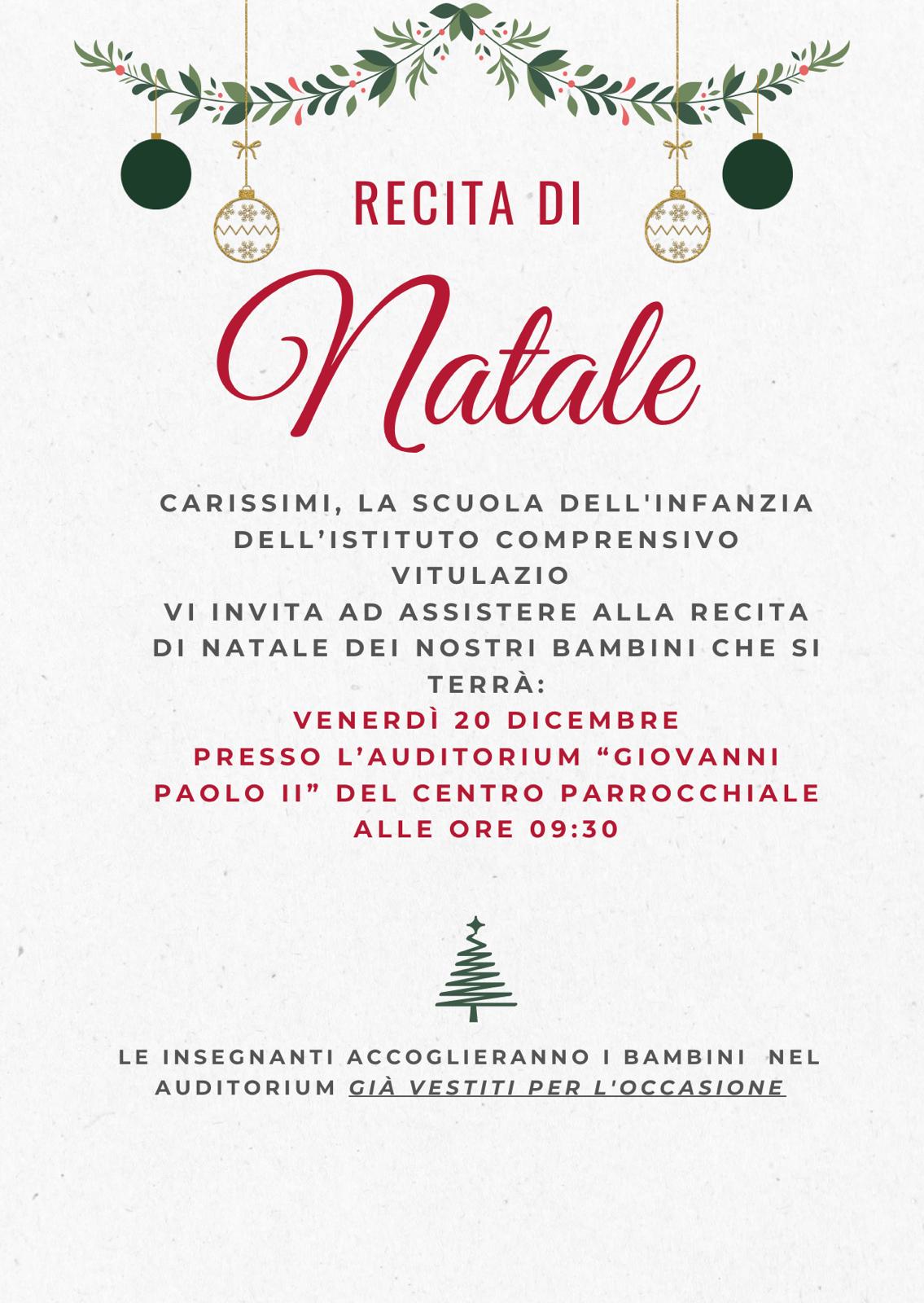 Recita di Natale scuola dell’infanzia